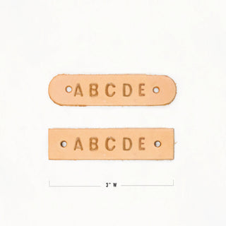 3" Leather Tabs - TAB3 - TAN - 5 - 7 - ST - Leather - Klum House