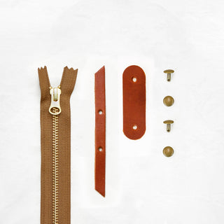 Portsmith - Chestnut Zipper Closure Kit