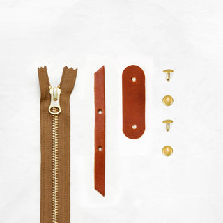 Portsmith - Chestnut Zipper Closure Kit