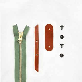 Portsmith - Chestnut Zipper Closure Kit