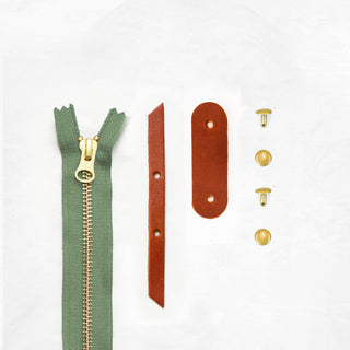 Portsmith - Chestnut Zipper Closure Kit