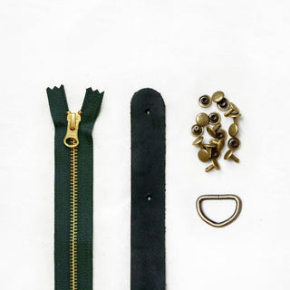 Fremont Tote - Black Leather + Hardware Kit - FRE - LH - BLA - AB - SPRUCE - Leather + Hardware Kit - Klum House