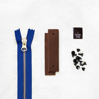 Woodland - Leather + Hardware Kit (Seconds) - WOOD - LH - BRN - COBZIP - MYST - SECONDS - Leather + Hardware Kit - Klum House