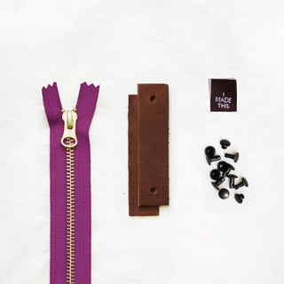 Woodland - Leather + Hardware Kit (Seconds) - WOOD - LH - BRN - PLUZIP - MYST - SECONDS - Leather + Hardware Kit - Klum House
