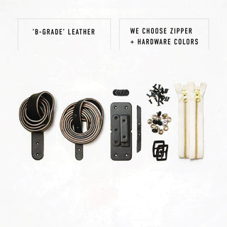 Slabtown - Leather + Hardware Kit (Seconds) - SLAB - LH - BLACK - B - Leather + Hardware Kit - Klum House