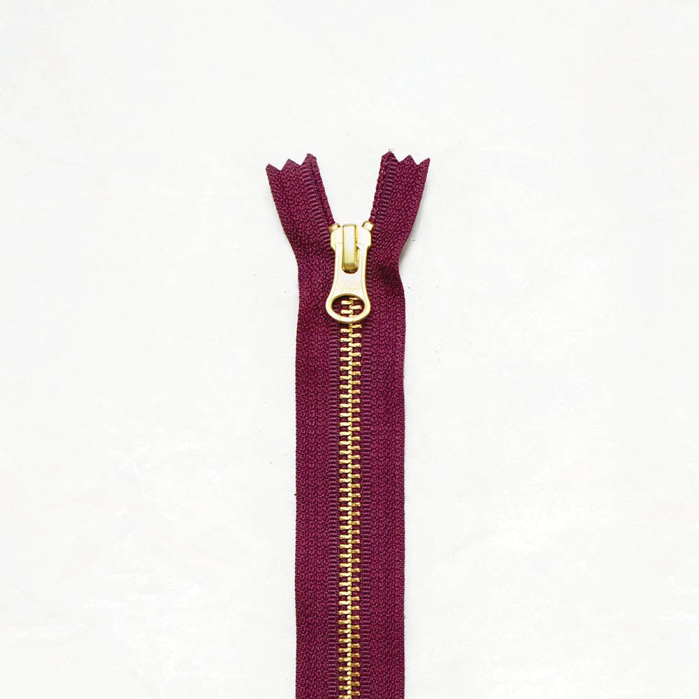 12" Brass Zippers - Wholesale - ZIP - 12 - BURG - WHL - Wholesale - Klum House