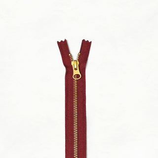 14" Brass Zipper - ZIP-14-RUST - Zippers - Klum House