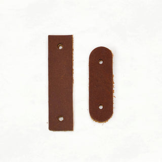 3" Leather Tabs - TAB3 - BRN - 5 - 7 - ST - Leather - Klum House