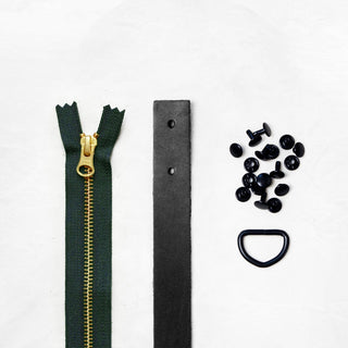 Oberlin Tote - Black Leather + Hardware Kit