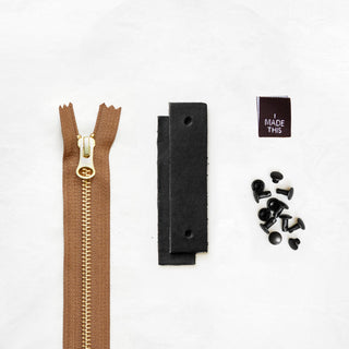 Woodland - Black Leather + Hardware Kit