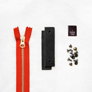 Woodland - Black Leather + Hardware Kit