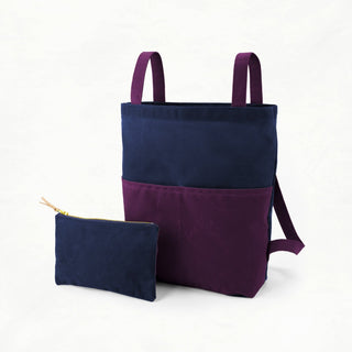 Belmont - Navy Bag Maker Kit - BEL - NAVY - PLUM - Maker Kit - Klum House