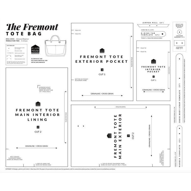 Fremont - Paper Pattern - PAT - FRE - Pattern - Klum House