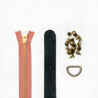 Fremont Tote - Black Leather + Hardware Kit - FRE - LH - BLA - AB - DUST - Leather + Hardware Kit - Klum House