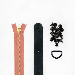 Fremont Tote - Black Leather + Hardware Kit - FRE - LH - BLA - BLA - DUST - Leather + Hardware Kit - Klum House