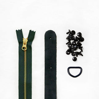 Fremont Tote - Black Leather + Hardware Kit - FRE - LH - BLA - BLA - SPRUCE - Leather + Hardware Kit - Klum House