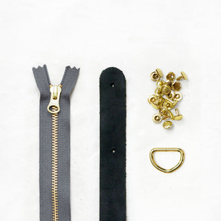 Fremont Tote - Black Leather + Hardware Kit - FRE - LH - BLA - BR - GRA - Leather + Hardware Kit - Klum House