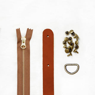 Fremont Tote - Chestnut Leather + Hardware Kit - FRE - LH - CHEST - AB - FT - Leather + Hardware Kit - Klum House