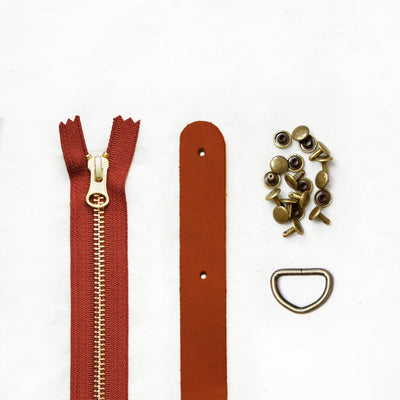 Fremont Tote - Chestnut Leather + Hardware Kit - FRE - LH - CHEST - AB - RUST - Leather + Hardware Kit - Klum House