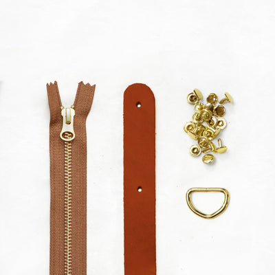 Fremont Tote - Chestnut Leather + Hardware Kit - FRE - LH - CHEST - BRA - FT - Leather + Hardware Kit - Klum House