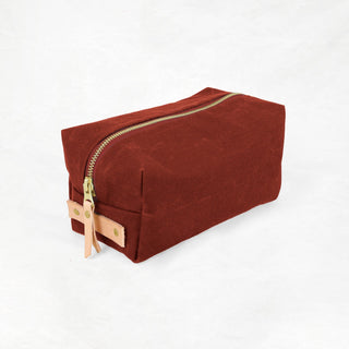 Larger Woodland Dopp Kit Sample (Rust) - WOOD - SAMPLE - RUST - 13 - ZIP - Sample Bag - Klum House