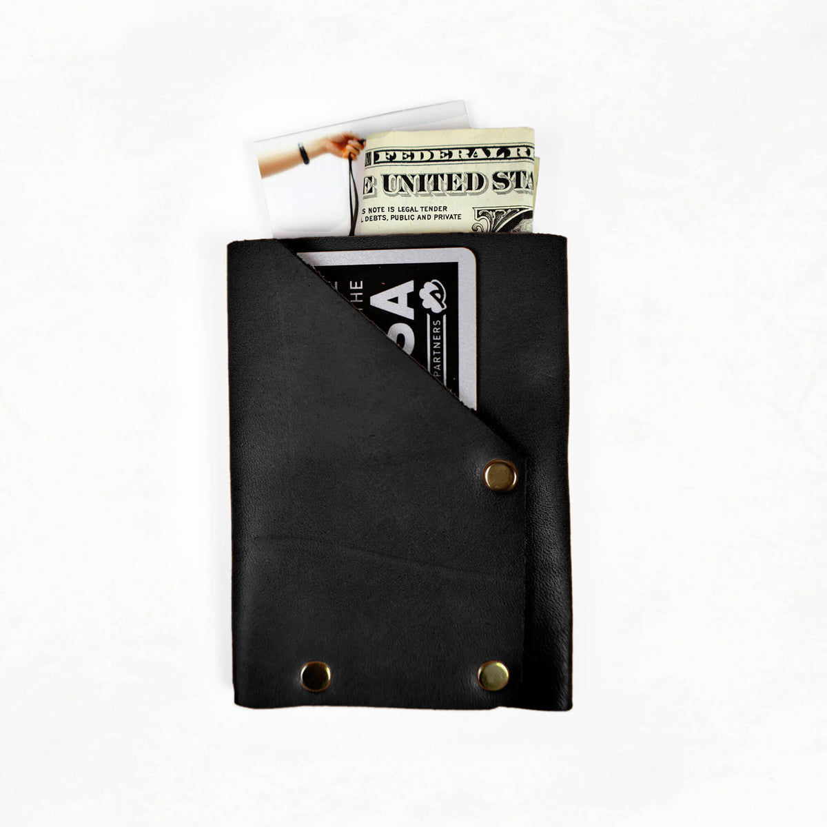 Leather Card Holder Kit - LETHR - CARD - WAL - BLA - 1 - Quick Makes - Klum House