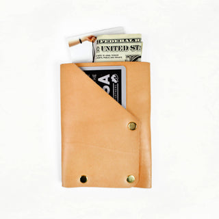 Leather Card Holder Kit - LETHR - CARD - WAL - TAN - 1 - Quick Makes - Klum House