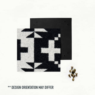 Leather Tray Kit With Pendleton® Wool - PEN-TRAY-BW-GLUE - Quick Make - Klum House