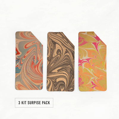 Marbled Leather Card Holder Kit (Seconds): 3 - Pack Bundle - MARBLE - CARD - HOLDER - 3 - SECONDS - Quick Makes - Klum House