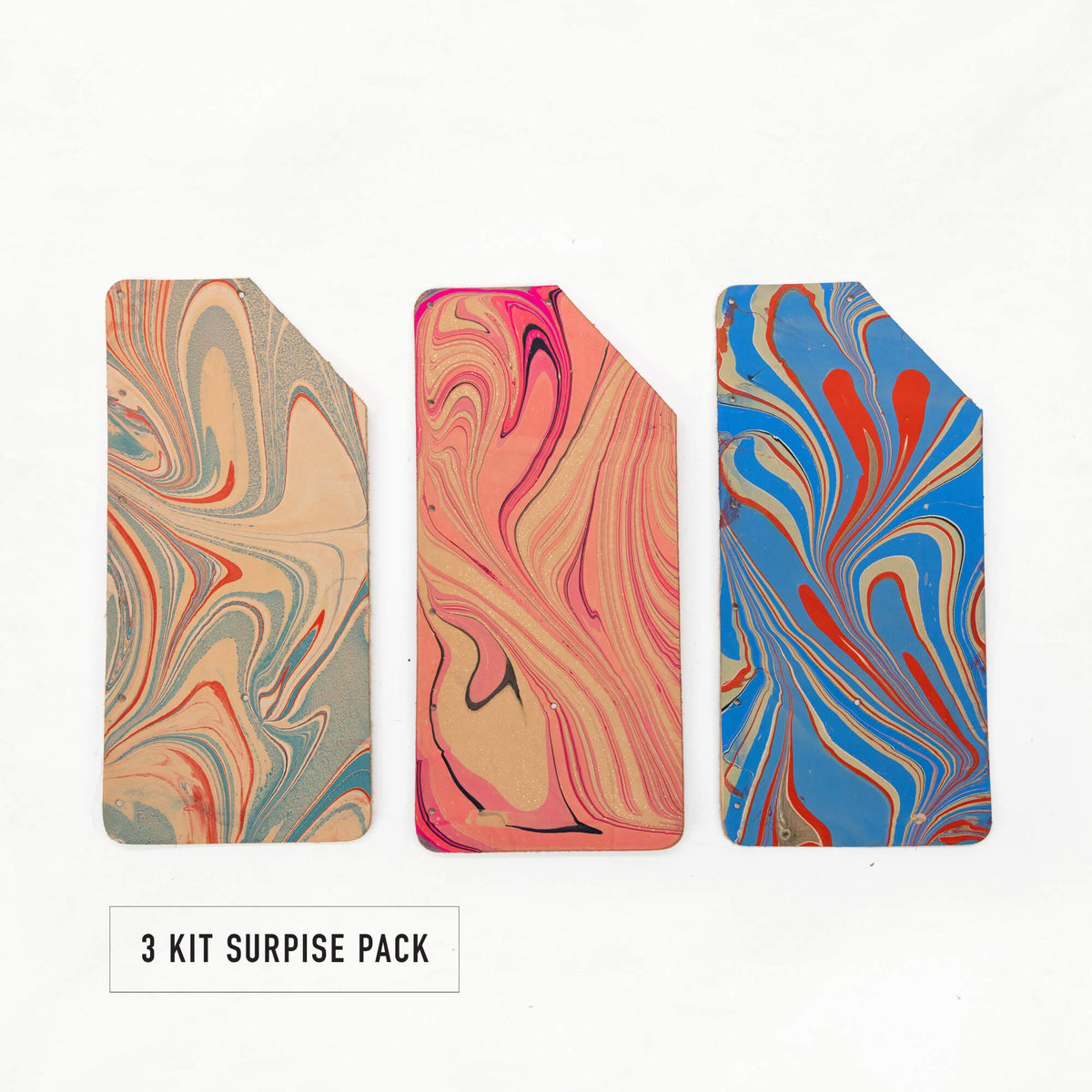 Marbled Leather Card Holder Kit (Seconds): 3 - Pack Bundle - MARBLE - CARD - HOLDER - 3 - SECONDS - Quick Makes - Klum House