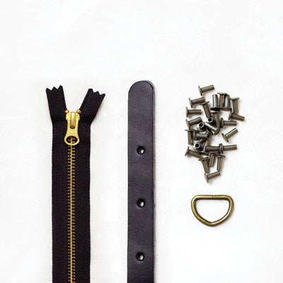 Maywood - Black Leather + Hardware Kit - MAY - LH - BLA - AB - BLA - Leather + Hardware Kit - Klum House