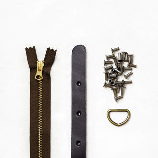 Maywood - Black Leather + Hardware Kit - MAY - LH - BLA - AB - DKB - Leather + Hardware Kit - Klum House