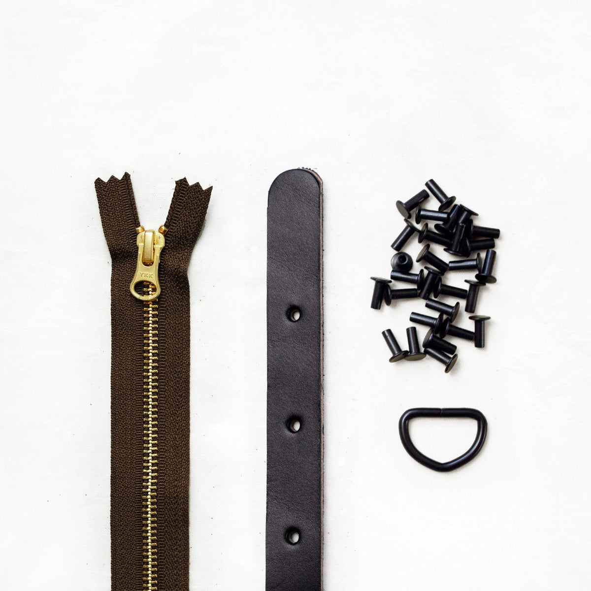 Maywood - Black Leather + Hardware Kit - MAY - LH - BLA - BLA - DKB - Leather + Hardware Kit - Klum House