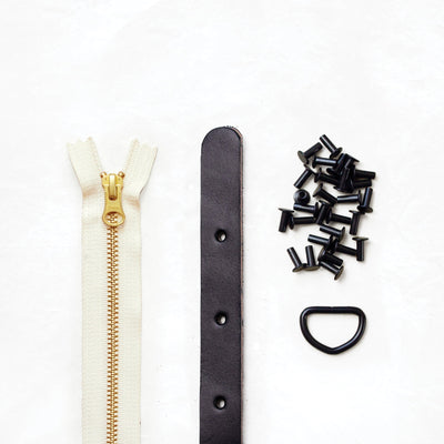 Maywood - Black Leather + Hardware Kit - MAY - LH - BLA - BLA - NAT - Leather + Hardware Kit - Klum House