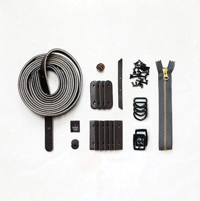 Maywood - Black Leather + Hardware Kit - MAY - LH - BLA - BRA - BLA - Leather + Hardware Kit - Klum House