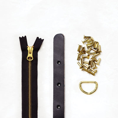 Maywood - Black Leather + Hardware Kit - MAY - LH - BLA - BRA - BLA - Leather + Hardware Kit - Klum House