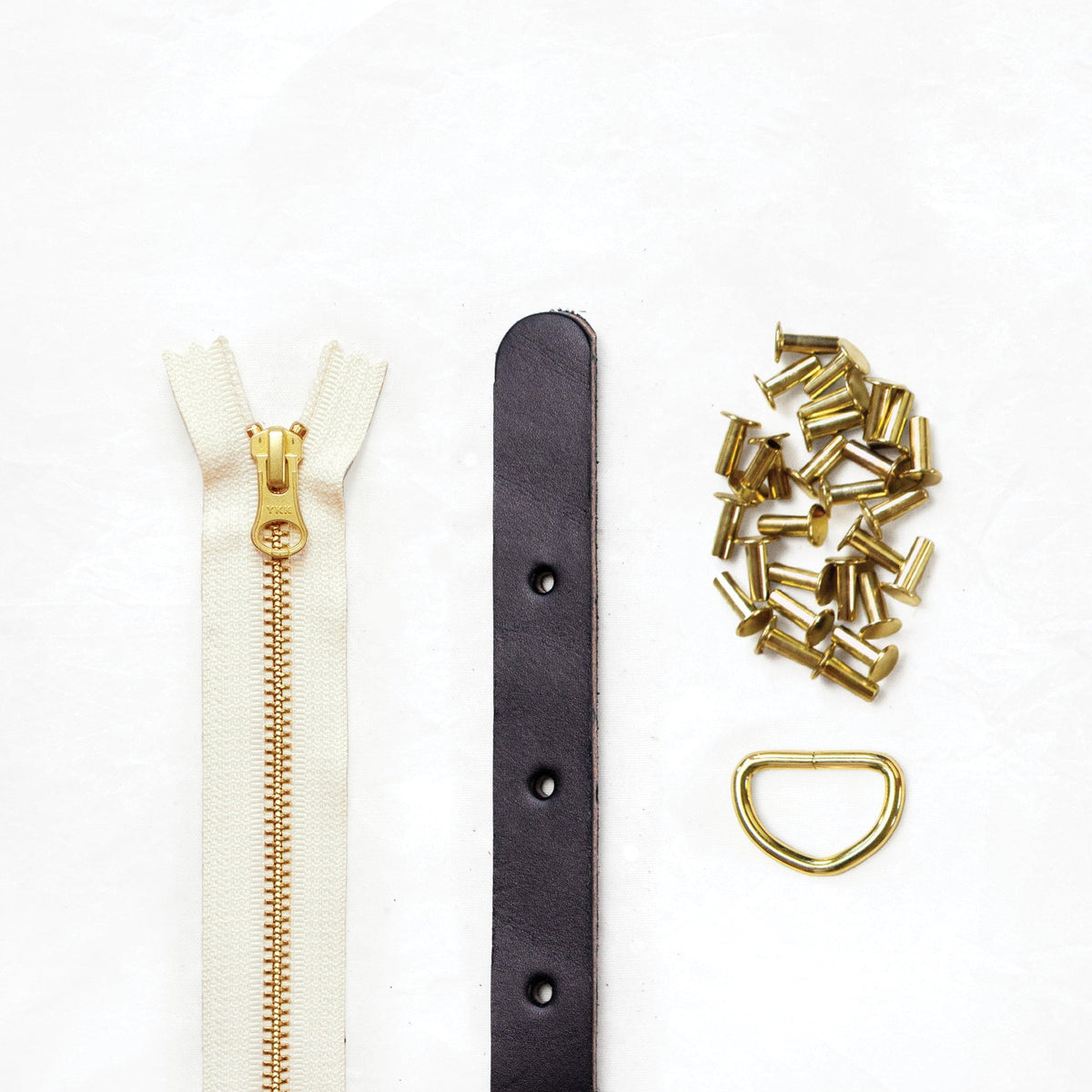 Maywood - Black Leather + Hardware Kit - MAY - LH - BLA - BRA - NAT - Leather + Hardware Kit - Klum House