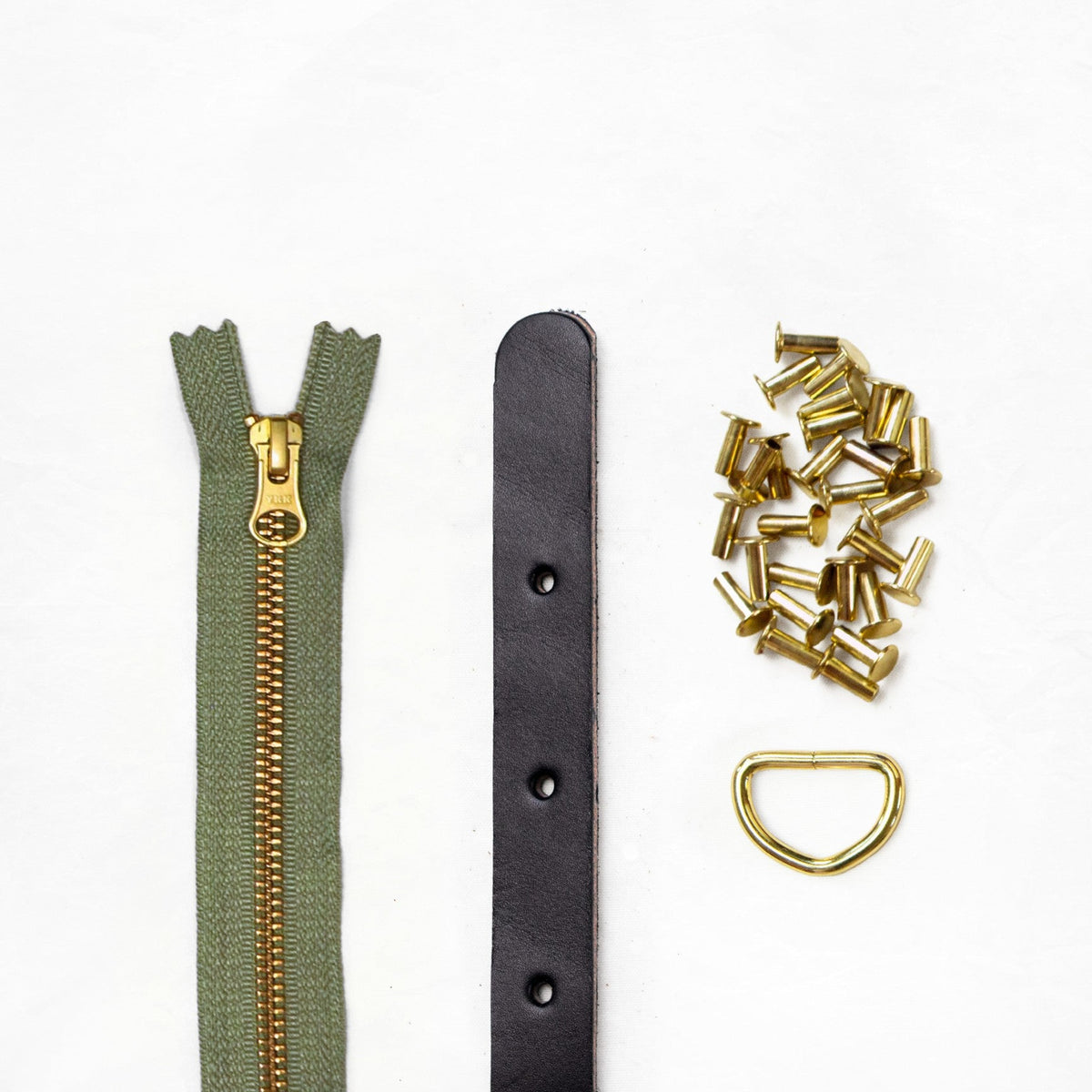 Maywood - Black Leather + Hardware Kit - MAY - LH - BLA - BRA - SAGE - Leather + Hardware Kit - Klum House