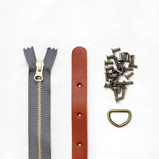 Maywood - Chestnut Leather + Hardware Kit - MAY - LH - CHEST - AB - GRAY - Leather + Hardware Kit - Klum House