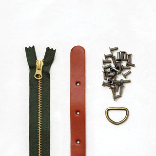 Maywood - Chestnut Leather + Hardware Kit - MAY - LH - CHEST - AB - MOSS - Leather + Hardware Kit - Klum House