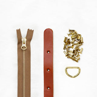 Maywood - Chestnut Leather + Hardware Kit - MAY - LH - CHEST - BRA - FT - Leather + Hardware Kit - Klum House