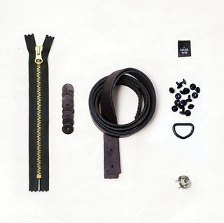 Oberlin Tote - Black Leather + Hardware Kit - 0BE - LH - BLA - BRA - BLA - Leather + Hardware Kit - Klum House