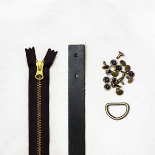 Oberlin Tote - Black Leather + Hardware Kit - OBE - LH - BLA - AB - BLA - Leather + Hardware Kit - Klum House