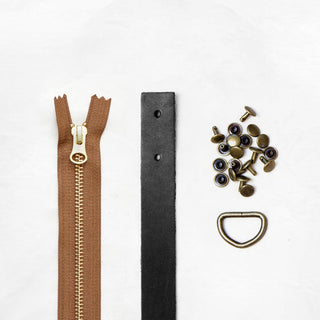 Oberlin Tote - Black Leather + Hardware Kit - OBE - LH - BLA - AB - FT - Leather + Hardware Kit - Klum House