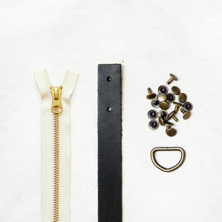 Oberlin Tote - Black Leather + Hardware Kit - OBE - LH - BLA - AB - NAT - Leather + Hardware Kit - Klum House