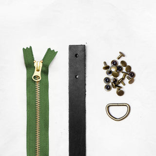 Oberlin Tote - Black Leather + Hardware Kit - OBE - LH - BLA - AB - SPRING - Leather + Hardware Kit - Klum House