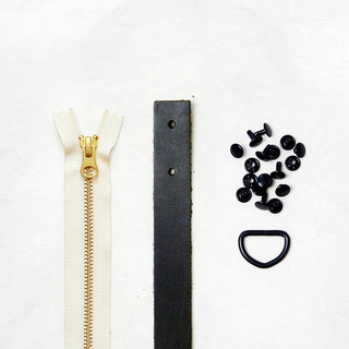 Oberlin Tote - Black Leather + Hardware Kit - OBE - LH - BLA - BLA - NAT - Leather + Hardware Kit - Klum House