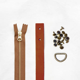 Oberlin Tote - Chestnut Leather + Hardware Kit - OBE - LH - CHEST - AB - FT - Leather + Hardware Kit - Klum House