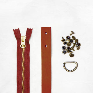 Oberlin Tote - Chestnut Leather + Hardware Kit - OBE - LH - CHEST - AB - RUST - Leather + Hardware Kit - Klum House