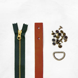 Oberlin Tote - Chestnut Leather + Hardware Kit - OBE - LH - CHEST - AB - SPRUCE - Leather + Hardware Kit - Klum House